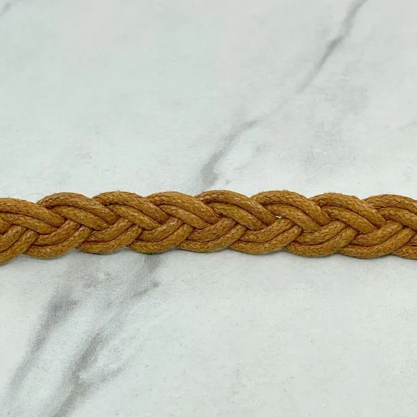 Brown Rope Braided Woven Faux Leather Trim Belt Size XS Womens - Image 6