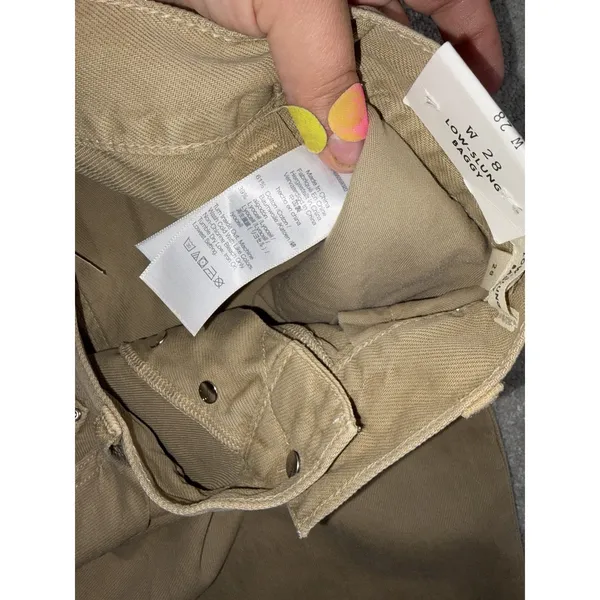 madewell low slung baggy jeans brown button fly 28 nwt - Image 7