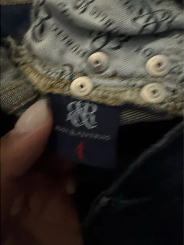 Y2K Rock & Republic Blue Jean Studded Shorts 4 Med Wash - Image 2