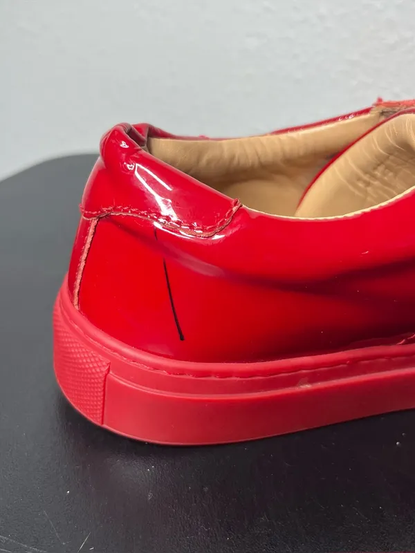 Greats Brooklyn Red Patent Leather Lace Up Sneakers Size 8.5 - Image 6