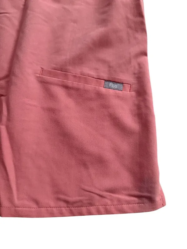 FIGS Women’s Peach V Neck Scrub Top Size Small - Image 4