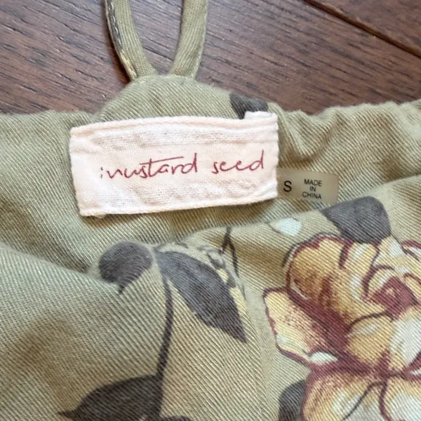 Mustard Seed Floral Green Overalls - C19-002 - Image 5