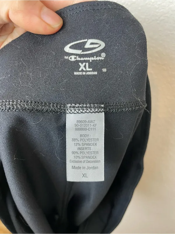 Champion Black Performance Bike Shorts Size XL - Image 5