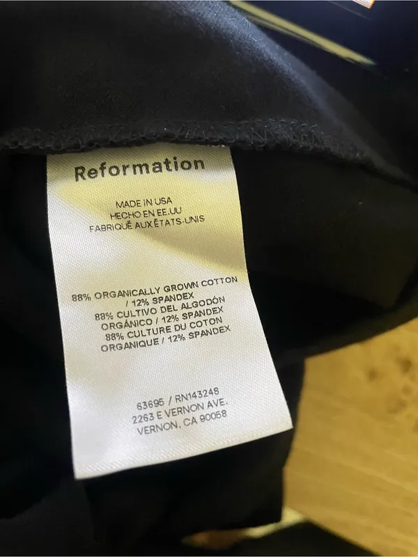 Reformation Serene Knit Organic Cotton Blend Midi Dress in Black Size Medium - Image 3