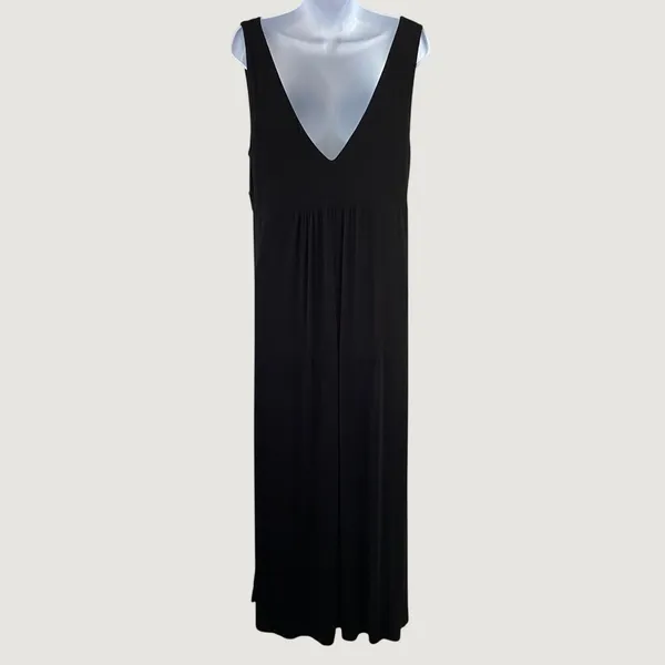 Black‎ Slip Dress XL Dark Feminine Whimsigoth Romantic Lace Fairy Witchy Summer - Image 2