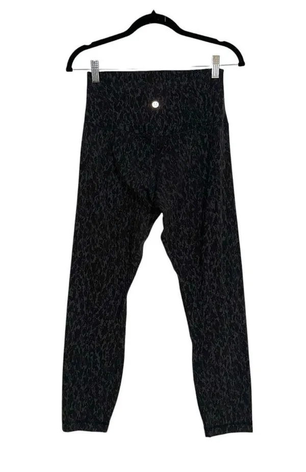 Lululemon Align High Rise Crop 23” in Leopard Camo Deep Coal Multi 6 - Image 2
