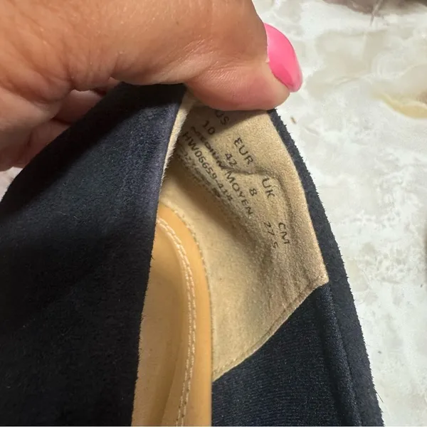 Hush Puppies Bounce Navy Suede Flats Size 10 Workwear Casual Minimalist Comfort‎ - Image 4