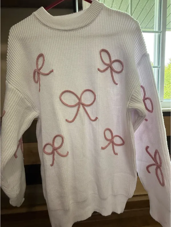 Bow sweater White Size L - Image 4