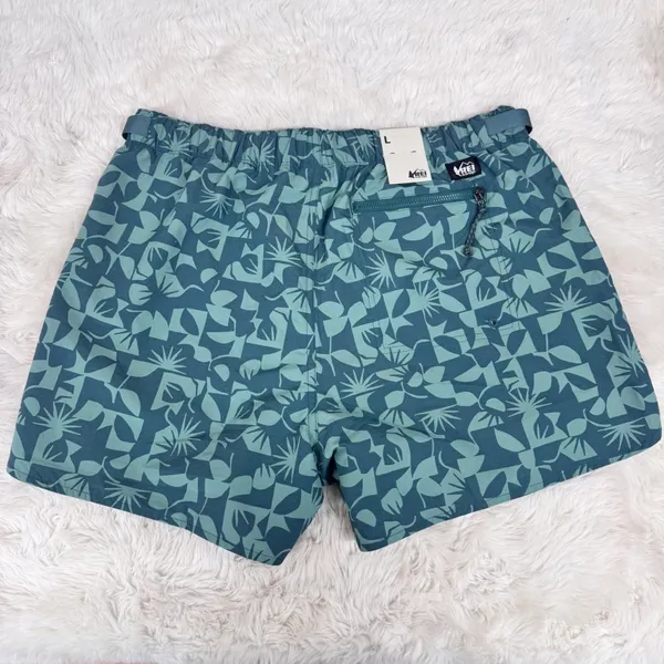 REI CO-OP Womens Trailmade Amphib Shorts Large Green Teal Hiking Outdoor Swim - Image 4
