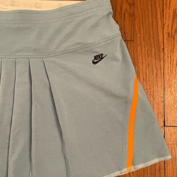 Nike Dri-Fit Y2K Baby Blue & Orange Pleated Tennis Skirt Sz M 💕🎀 - Image 9
