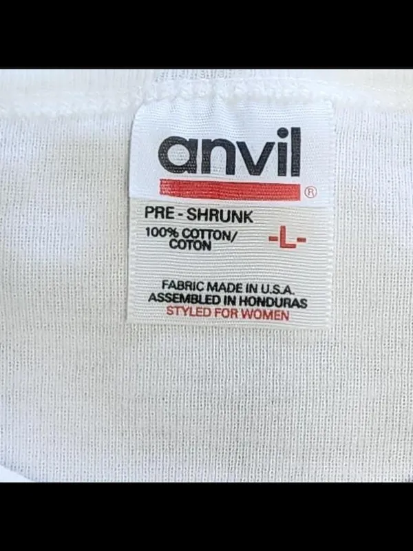 Vintage White Our World Y2k Baby Doll T-Shirt - Size Medium - Image 4
