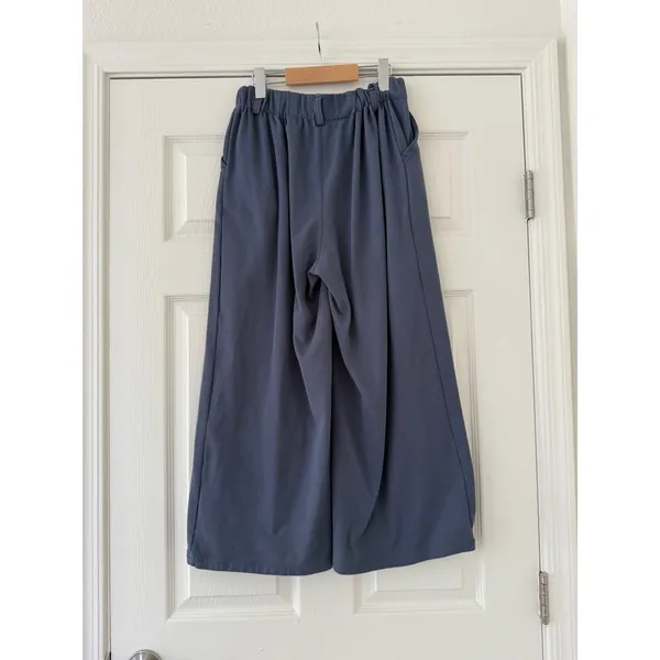 Halara Blue Waffle Knit Pants short small 22” inseam - Image 2