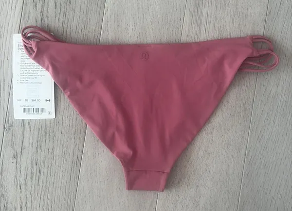 Lululemon Shoreline Bikini Bottom Pink Size 10 New NWT LW7AOAS CHRT - Image 9