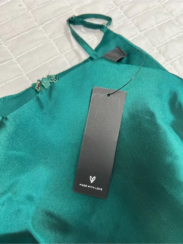 Lulus Broadway Show Emerald Green High-Low Gown Size Small NWT - Image 12