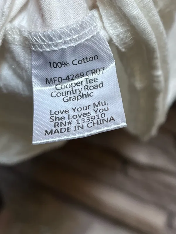 Show Me Your Mumu Cooper Tee Country Road 'Take Me Home' Off-White Large - Image 5