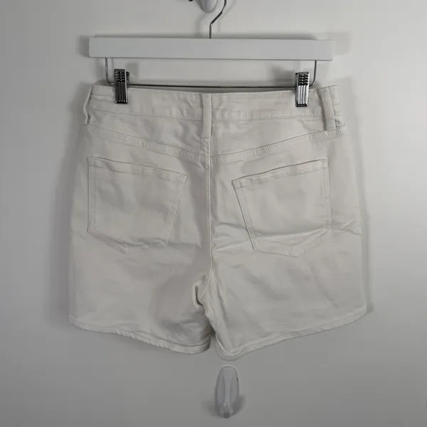 Quince Bella Stretch Vintage Denim Shorts Ghost White Organic Cotton Womens 29 - Image 5