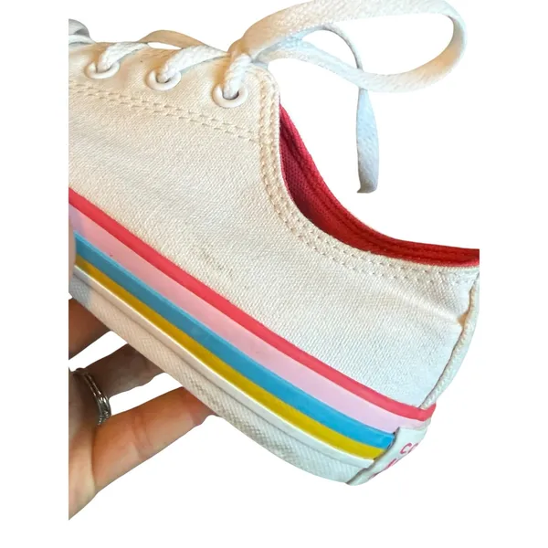 Converse Chuck Taylor All Star Ox Rainbow Stripe Canvas Sneakers - Image 7