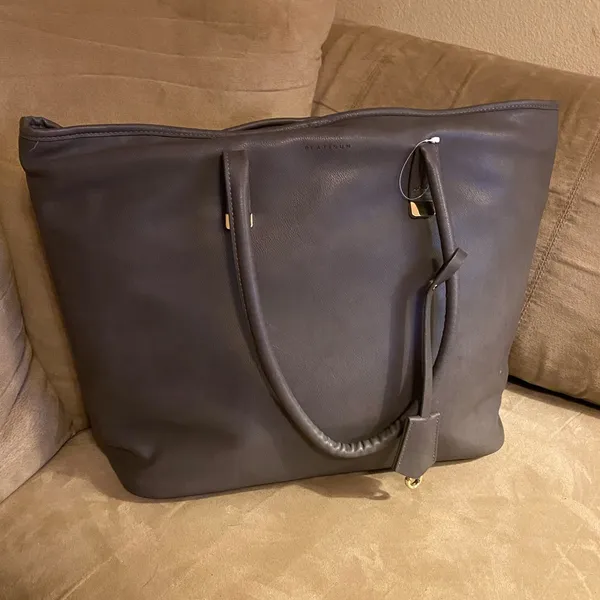 Platinum Avenue Laptop Tote Bag 15” Work Business Travel Gray Shoulder Bag - Image 3