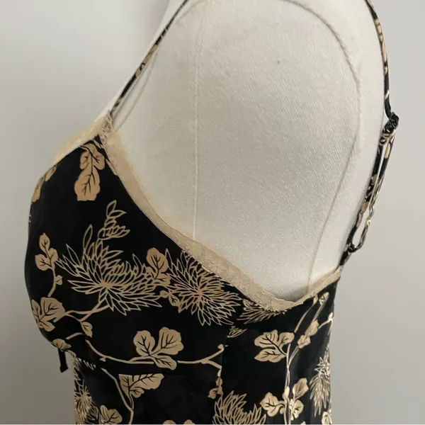 Vintage Victorias Secret Top Cami Nighty Babydoll Lace Floral Tie Front Y2K - Image 5