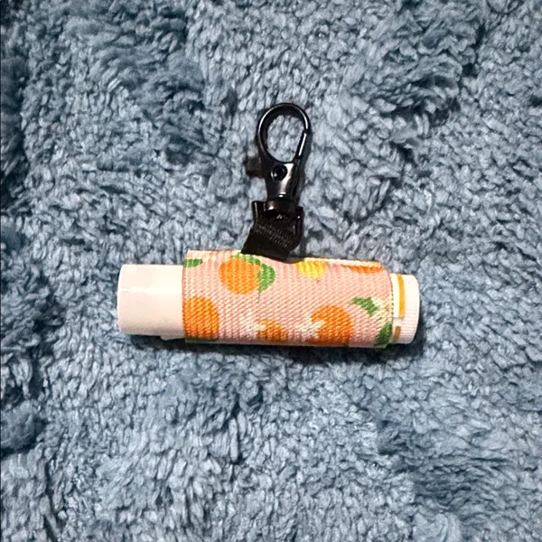 Handmade Orange Mini Suitcase Keychain - Image 4