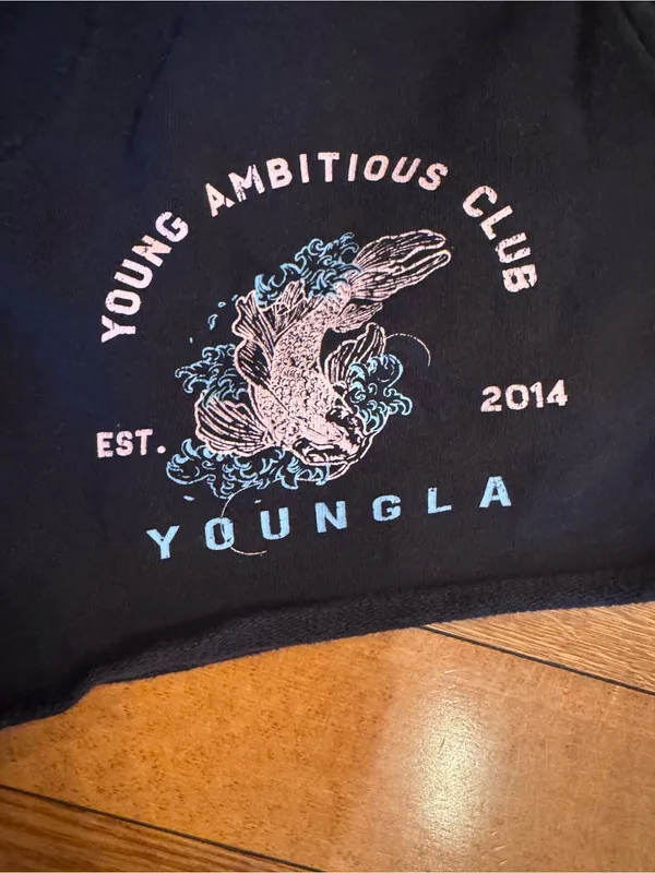 YoungLA "Young Ambitious Club" Immortal Graphic Sweat Shorts Size Medium - Image 3