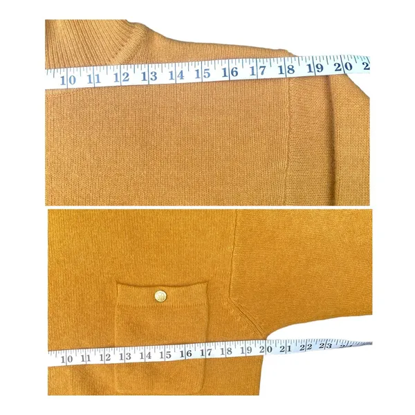 Jones New York Vintage Mustard Yellow Lambswool Angora Turtleneck Sweater Size P/M 80s 90s - Image 11