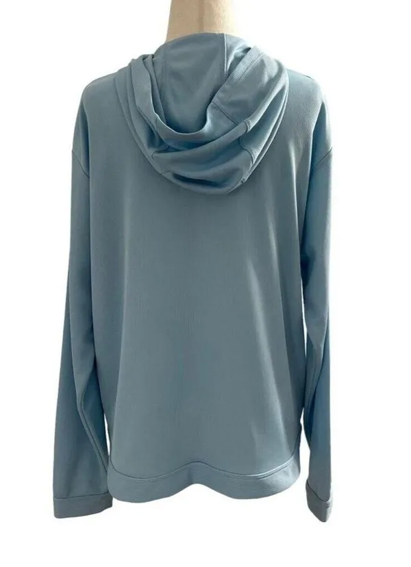 Nike Dri-Fit Women Size XL 16-18 Blue Hoodie Jacket 16-253 - Image 4