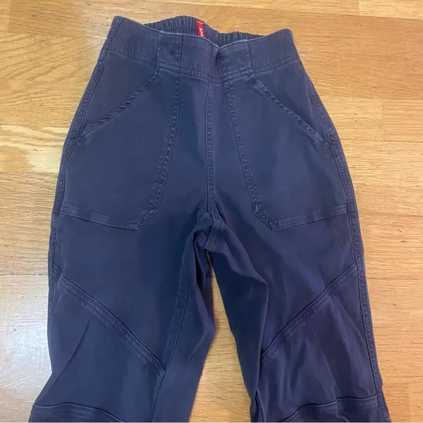 Spanx Black Pull On Twill Cargo Zip Ankle Preppy Career Shapewear Joggers Pants… - Image 3