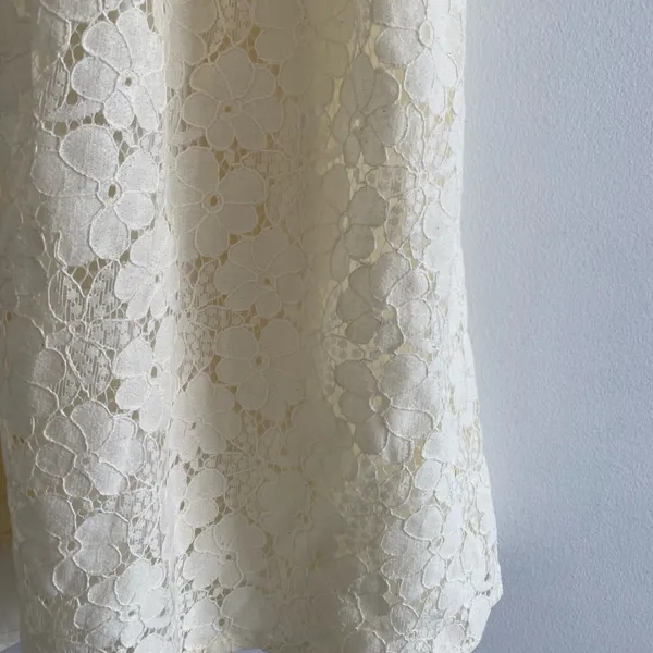 Windsor Cream Lace Midi Dress - Image 9