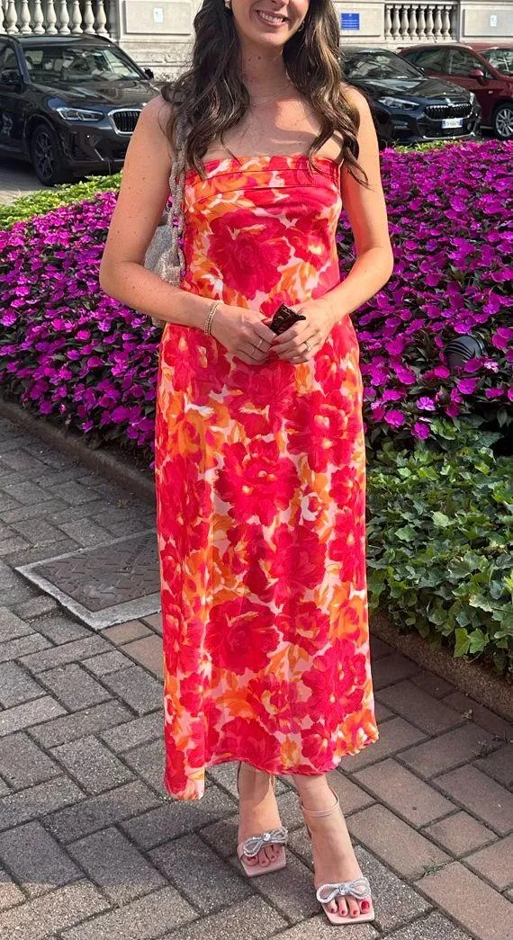 Red Floral Maxi Dress - Image 2