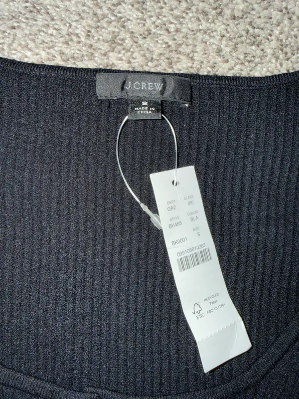 J.Crew Women's Black Scoopneck Stretch Cardigan Top Size S NWT - Image 2