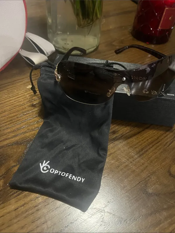 Rimless Gradient Brown Women's Sunglasses - Image 5