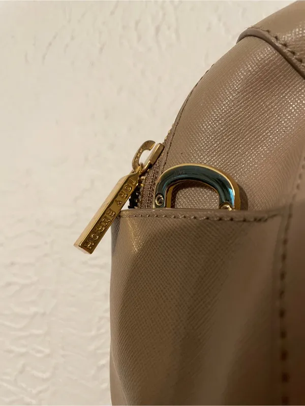Tory Burch Leather Dome Satchel with Gold Hardware - Image 5