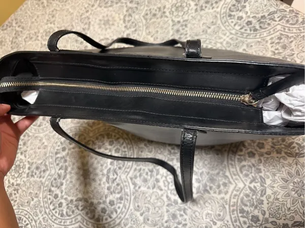 Kate Spade Black Leather Tote Bag - Image 10