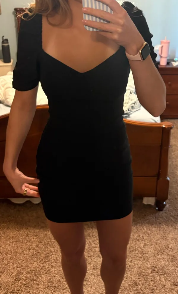 Black Mini Dress - Image 4