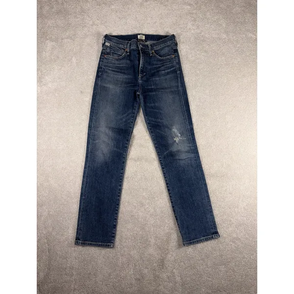 Citizens Of Humanity Cara High Rise Cigarette Ankle Jeans size 26 Dark‎ Blue - Image 2