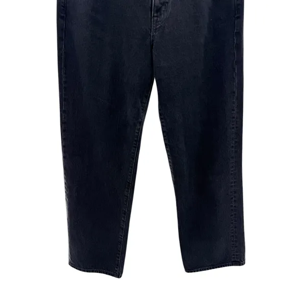 SLVRLAKE London Crop High Rise Straight‎ Leg Jeans Faded Black Size 29 USA - Image 4