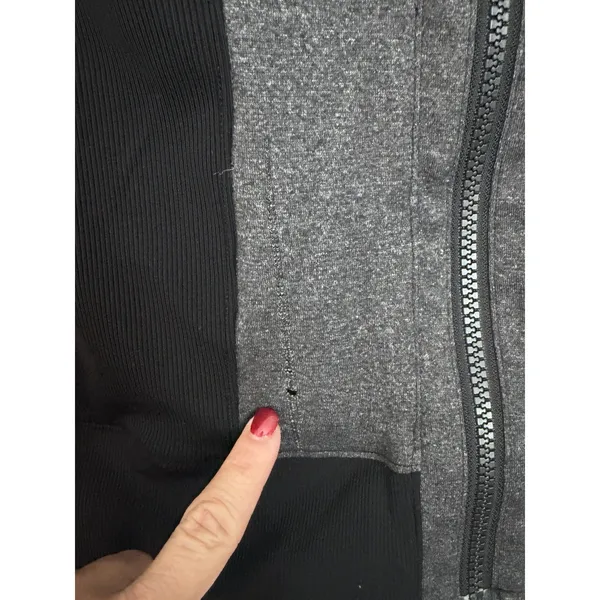 Lululemon Dance Studio Jacket III Reversible Women's 6 Black Heathered Gray R6-2 - Image 11