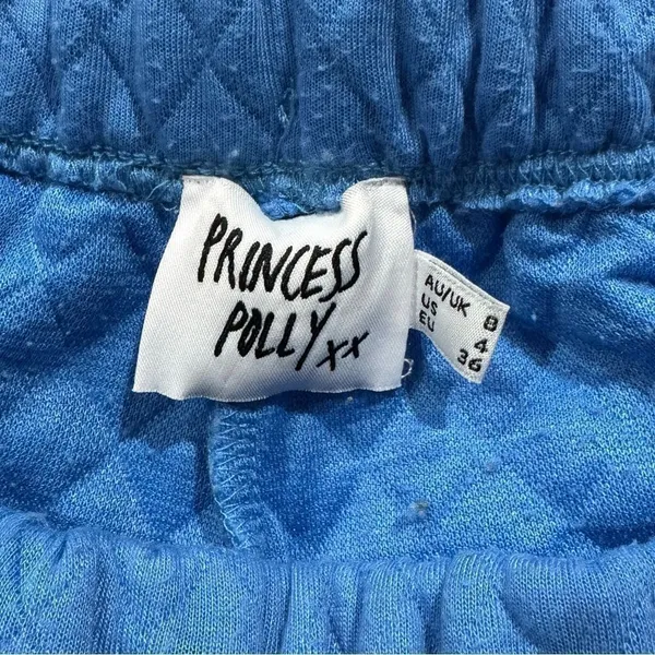 Princess Polly Arabella Blue Quilted Sweatpants Women’s 4 - Image 3