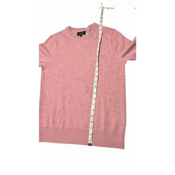Quince Women’s Mongolian Cashmere Crew Neck Sweater XS Mauve Mist Soft Pink - Image 7