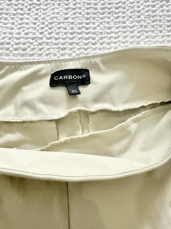 Carbon 38 Kick Flare Stretch Pants in Khaki - Image 3