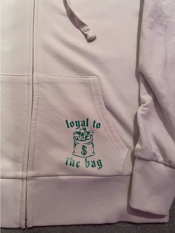 Zip up hoodie with graphics Pink - Image 4