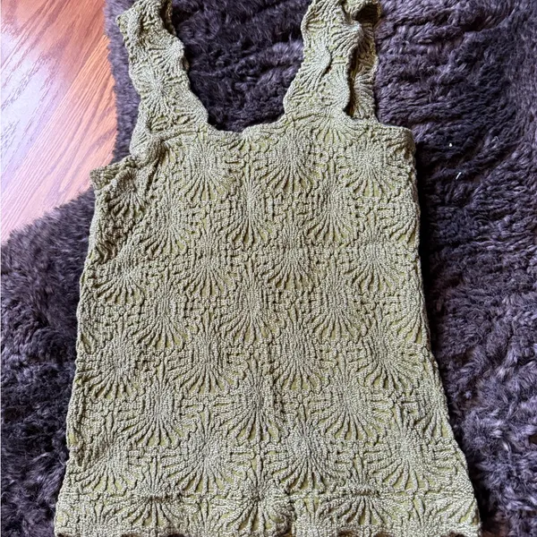 Free People Olive Textured Tank Top - Image 2