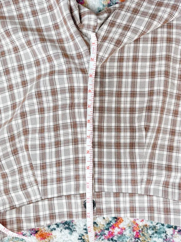 Plaid Pants Brown Size 28 - Image 6
