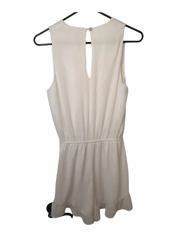 Show Me Your Mumu Riri Romper S Small Sleeveless Crossover Front Ruffle Hem Boho - Image 3