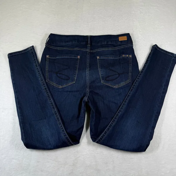Seven7 Tummyless‎ High Rise Skinny Jeans Womens 12 Dark Wash Stretch Blue Denim - Image 2