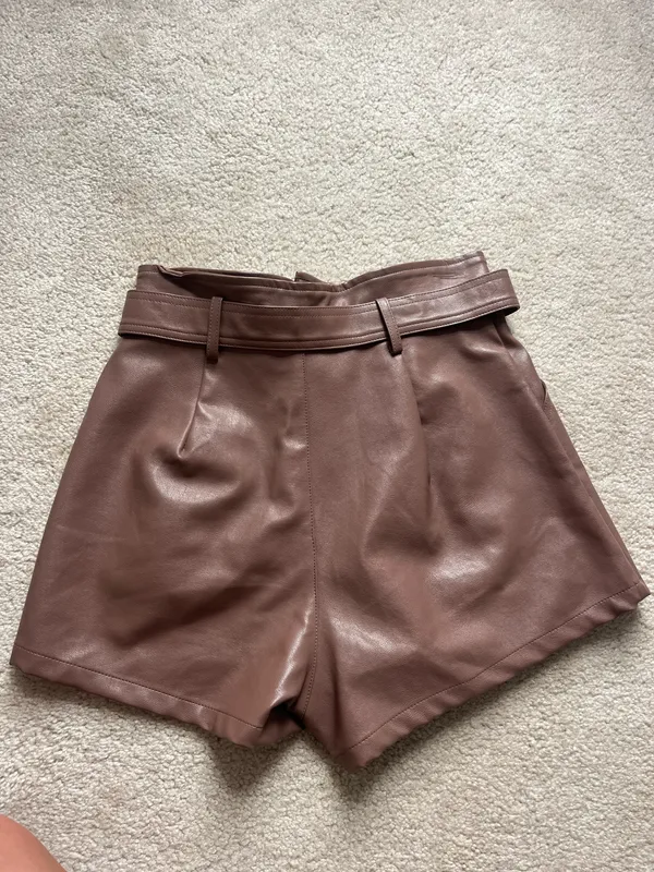Altar'd State High Rise Leather Shorts - Image 2