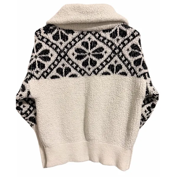 Pilcro Maia Cropped Quarter-Zip‎ Pullover Sweater Women's Size Small - Image 2