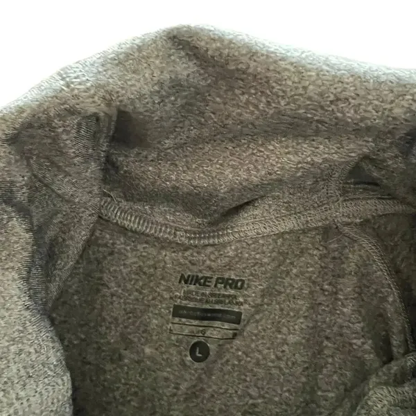 Nike Pro Hyperwarm Women’s Large DRI-FIT Mock Neck Long‎ Sleeve Gray Top - Image 4
