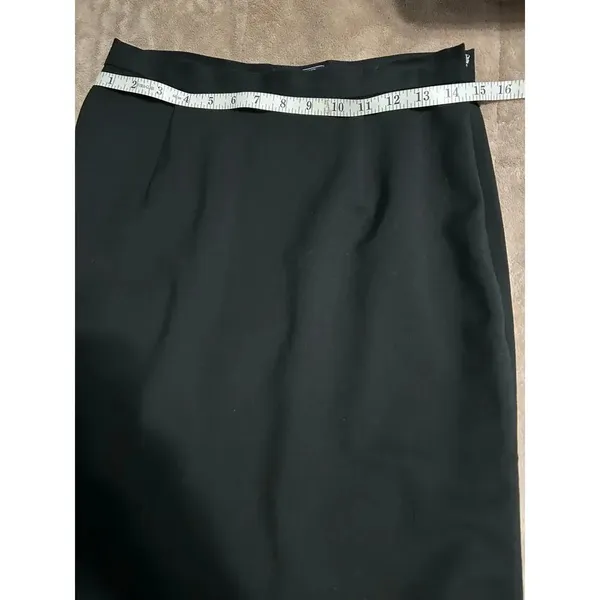 Harold's Wool Straight Skirt Size 8 Black Vintage Office Work Classic Italy - Image 4